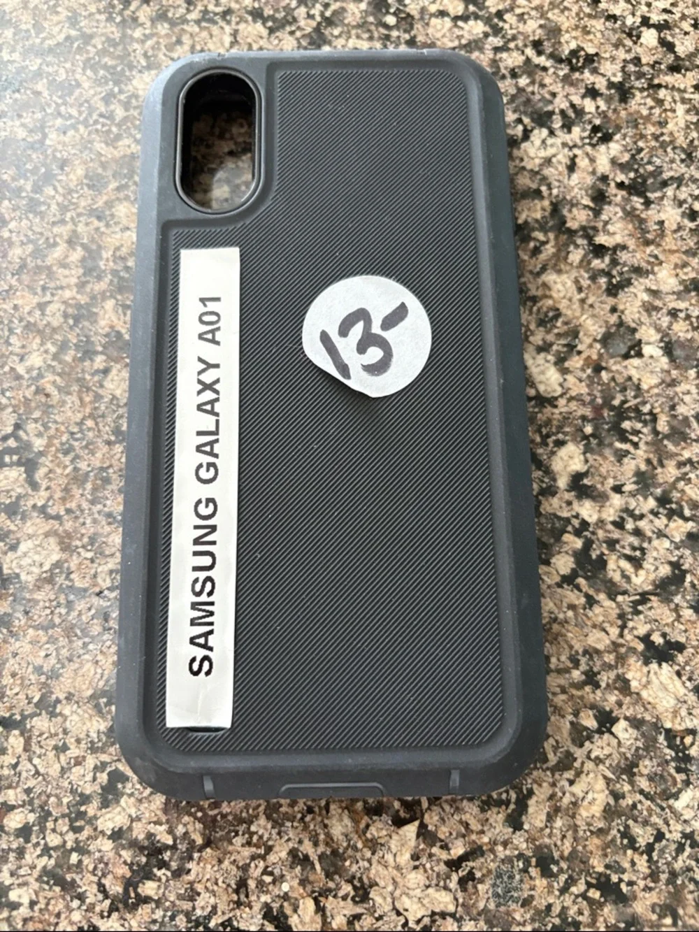 Samsung Galaxy A01 Rugged Black Textured Case